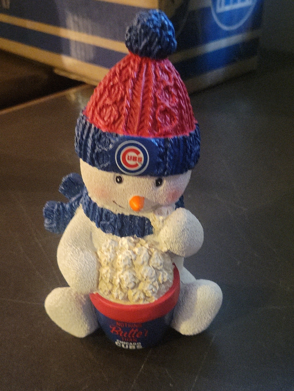 Butter Chicago Cubs 6" snowman Figurine in Blue & White